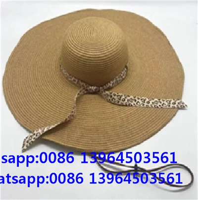 כובע שמש לנשים בשולי אופנה חדשה עם חבל רוח