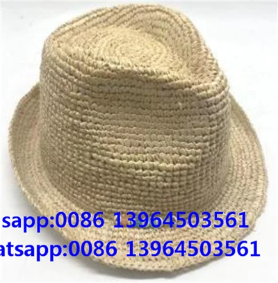 כובע קש רך ארוג ביד פדורה