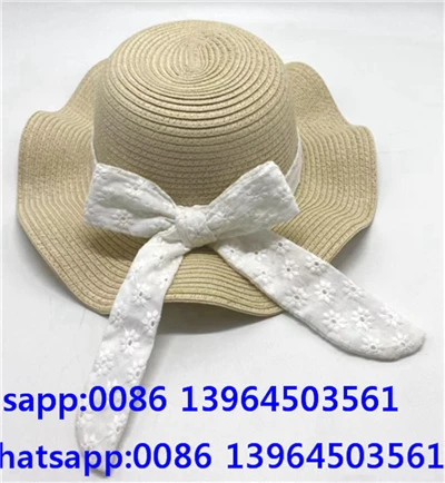 כובע חוף ליידי קש Bowknot