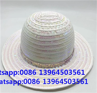 כובע נשים לבן דקו נצנצים