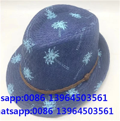 כובע שמש בוקרי קש כחול